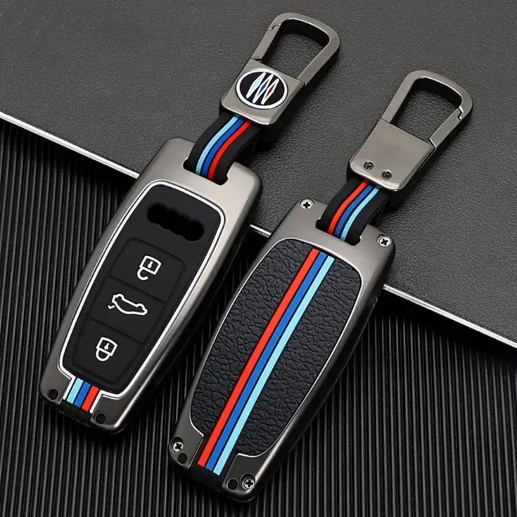 Metalen Sleutelhoesje voor Audi grijs D3