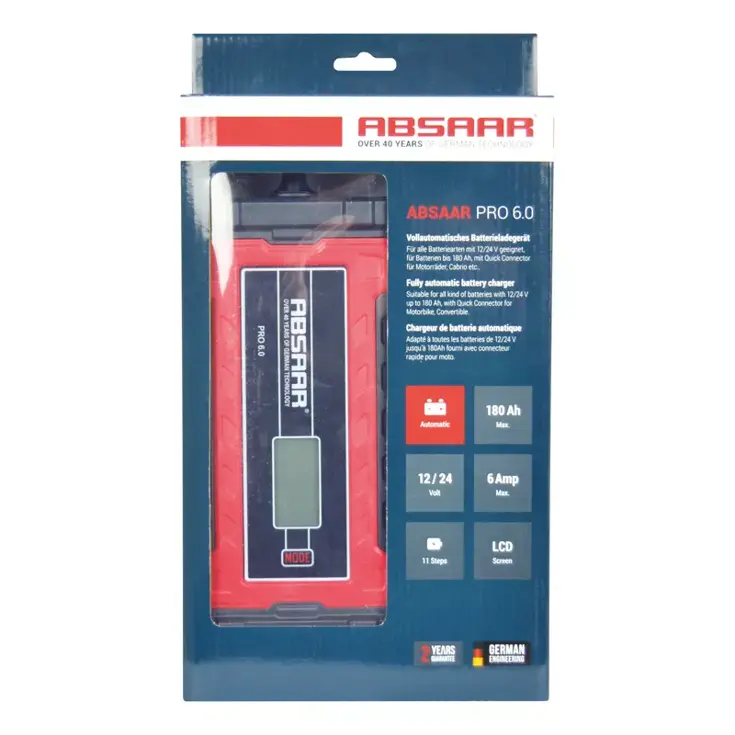 PRO 6.0 6A 12/24V - Smartlader - Absaar 