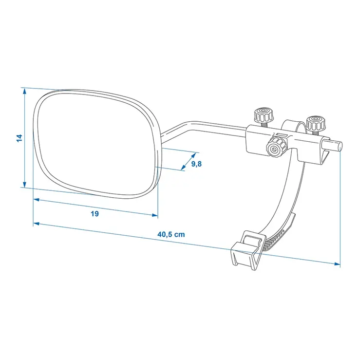 ProPlus Caravanspiegel - 1 stuk - Zwart