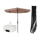 Parasol Ecru Ø3m Met Voet En Hoes
