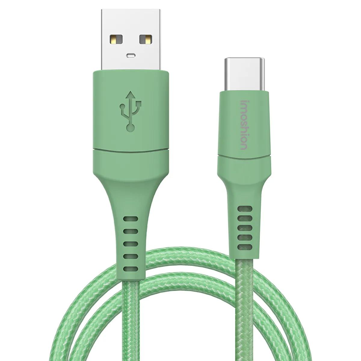 Imoshion  Braided USB-C naar USB kabel  Groen main product image