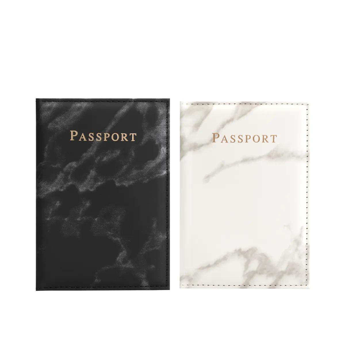 Thousandtravelmiles  Paspoort hoes  2 stuks  Zwart & Grijs  Zwart main product image