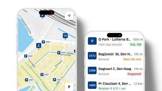 Screenshot ANWB Parkeren in Onderweg app