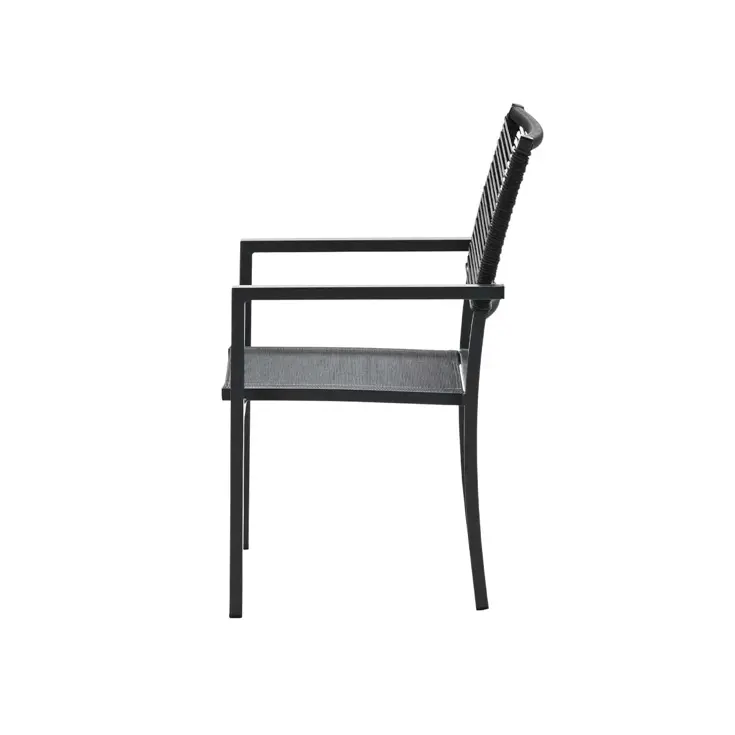 Tess zwarte Tuinstoel