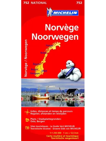 Wegenkaart National 752 Noorwegen