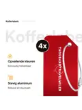 Aluminium kofferlabels – 4 stuks – Rood