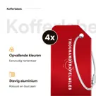 Aluminium kofferlabels – 4 stuks – Rood