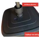 CUHOC Parasol Grijs + Verrijdbare Voet + Hoes