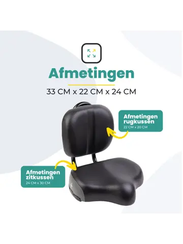 Voltano Fietszadel met Rugleuning