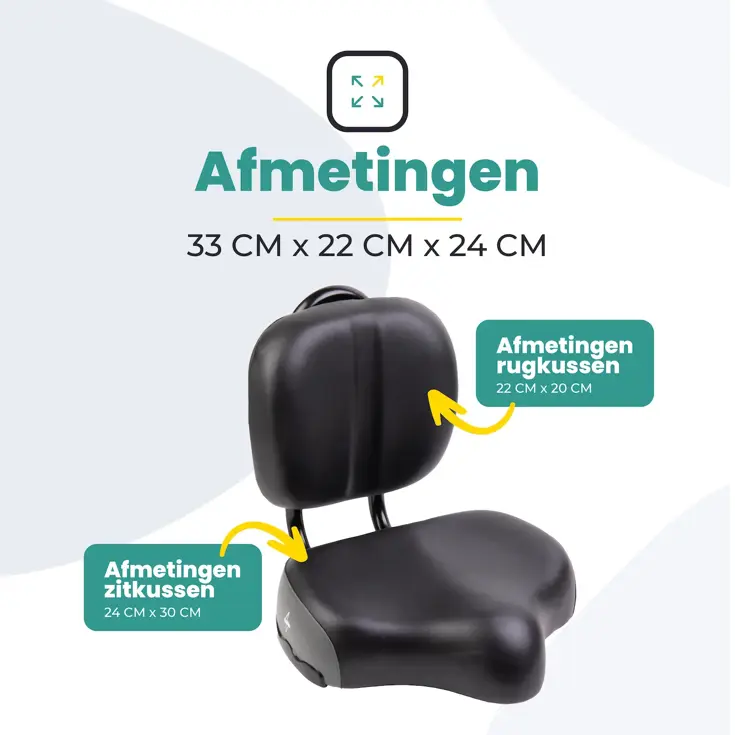 Voltano Fietszadel met Rugleuning