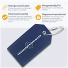 Bagagelabel – 4 stuks – Leer – Blauw