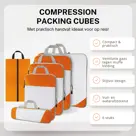 Compression Packing Cubes – 6 stuks – Oranje