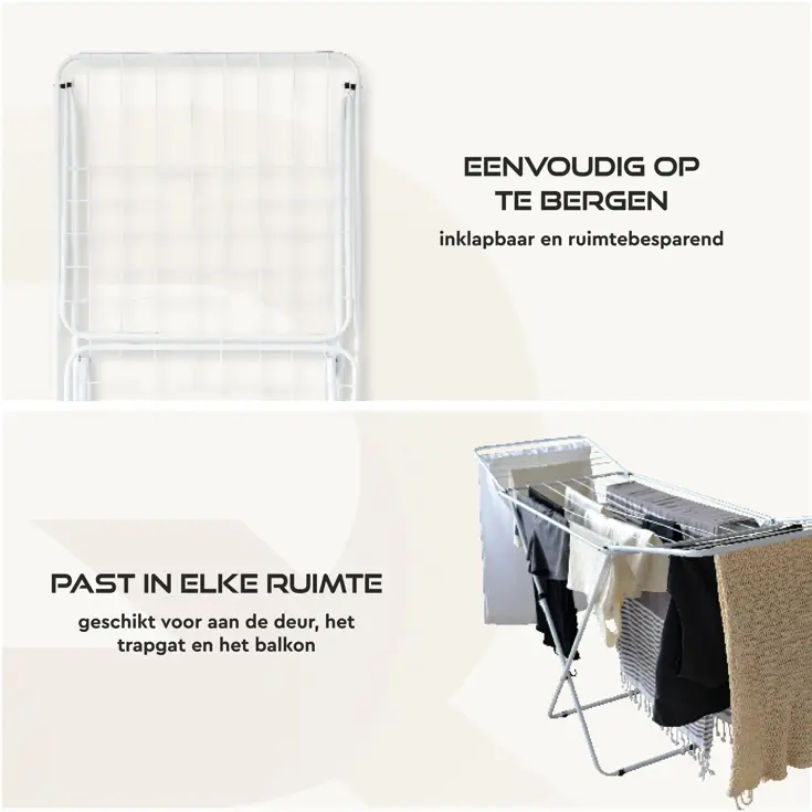 BRASQ Droogrek Staand - 18 meter - 182x55x100 cm