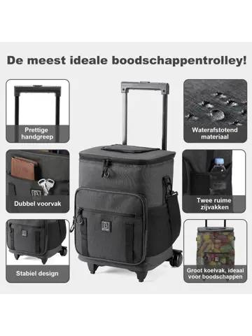 Boodschappentrolley met koelvak 32L