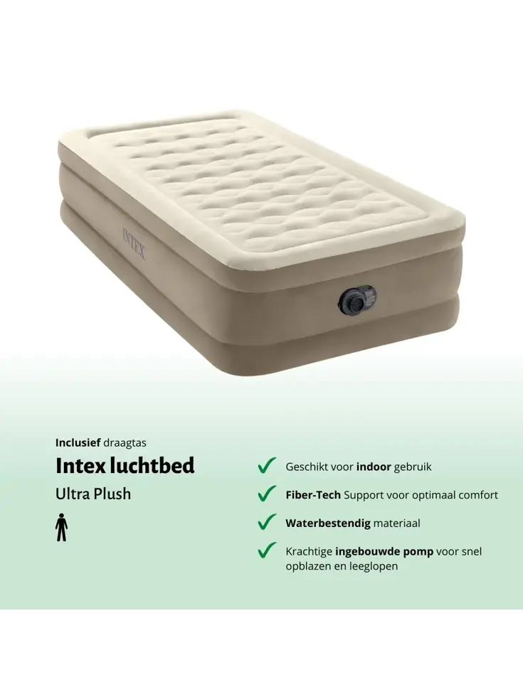 Luchtbed - Intex - 1P - 99x191 + Pomp