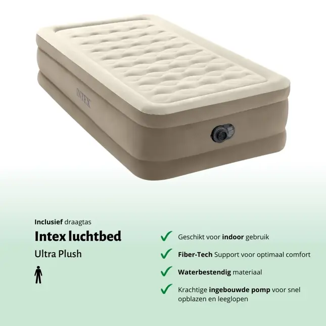 Luchtbed - Intex - 1P - 99x191 + Pomp