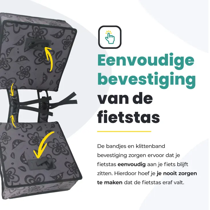 Voltano Dubbele Fietstas Floral Elegance