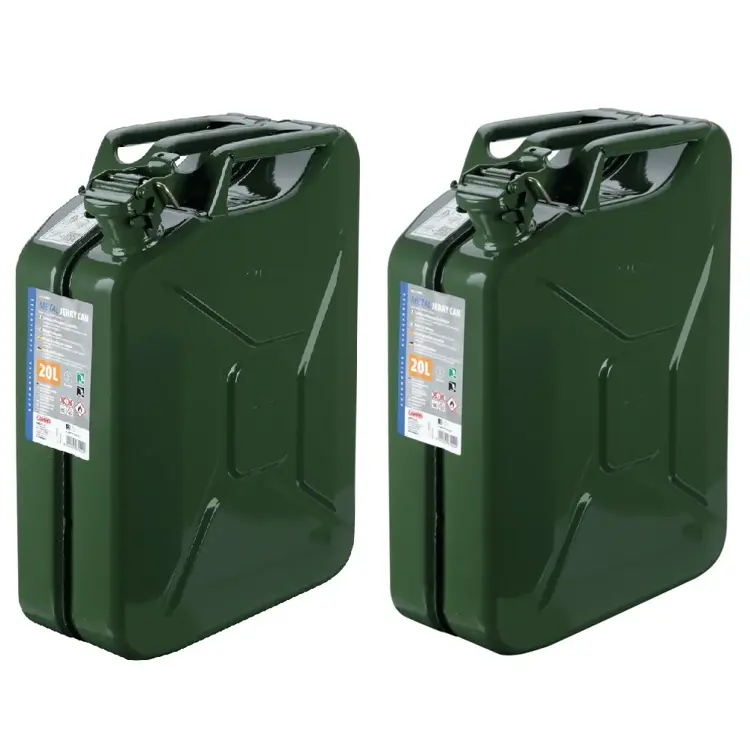 2x metalen jerrycan - 20 L
