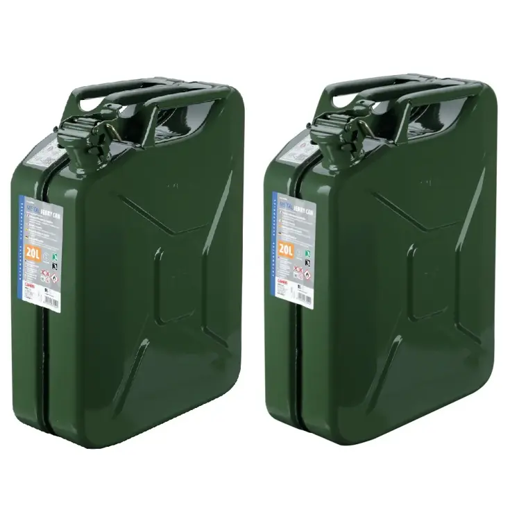 2x metalen jerrycan - 20 L