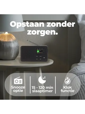 DAB57 DAB+/FM Radio Wekkerfunctie