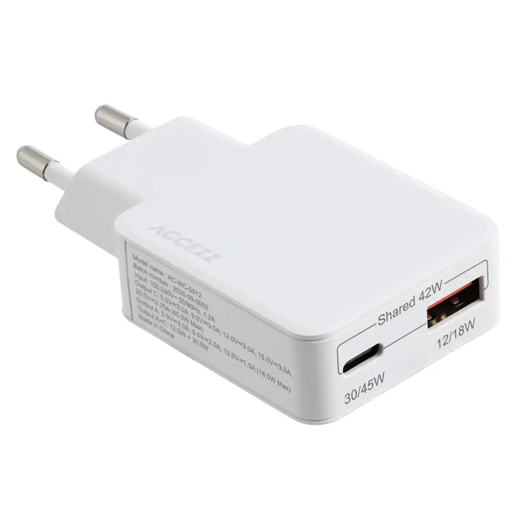 Ultra Slim GaN Charger 45W - USB-A + USB-C