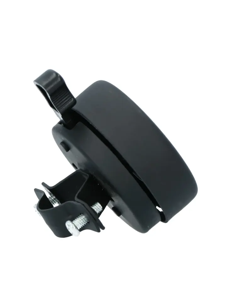 Zwarte fietsbel 55mm met heldere klank