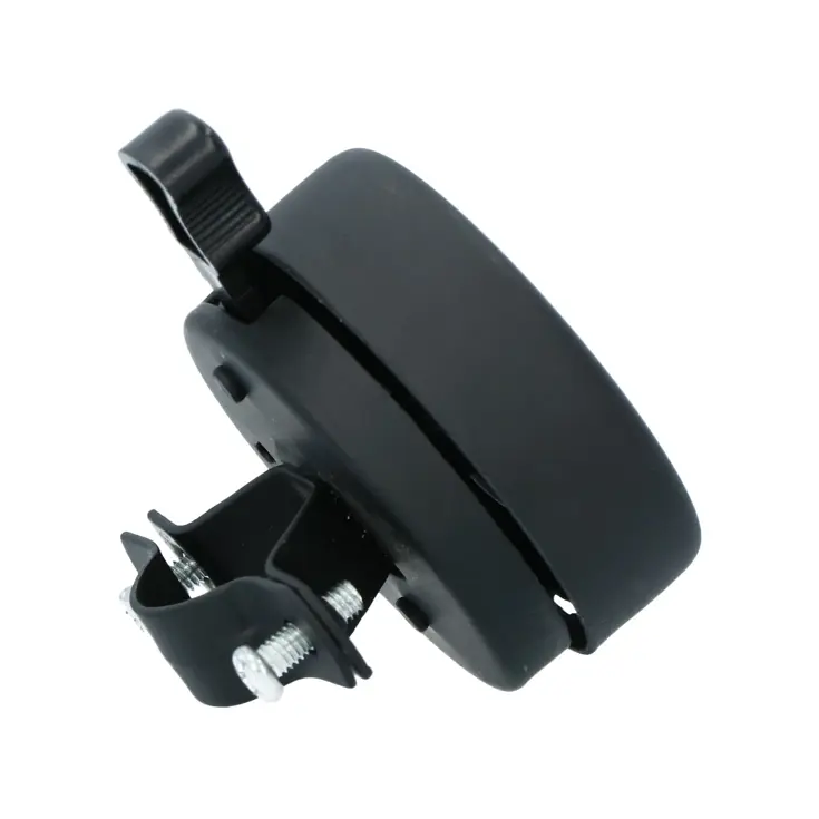 Zwarte fietsbel 55mm met heldere klank