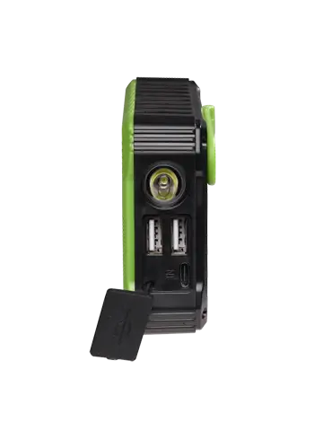 PSO10012 Zwart Powerbank Solar en Crank