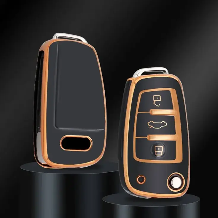 TPU Sleutelhoesje voor Audi goud C3