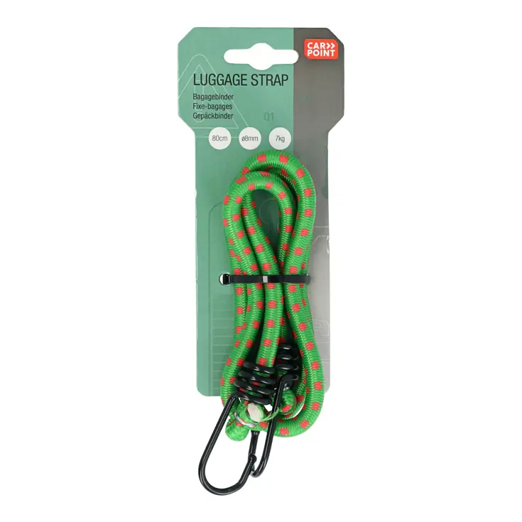 Enkele bagagebinder 80cm Ø 8mm met haken
