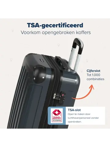 TRVLMORE Kofferset - 3 Delig - 45L