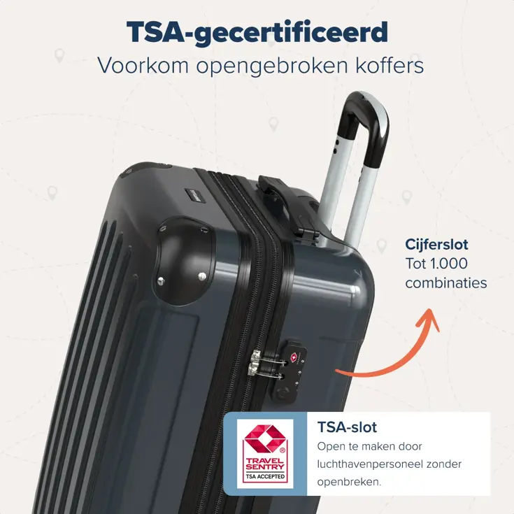 Kofferset – 2 Delig – 45L – Donkergrijs