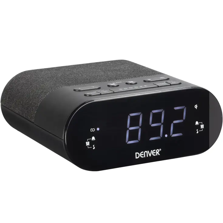 Wekker FM Klokradio met Draadloze Telefoon Oplader