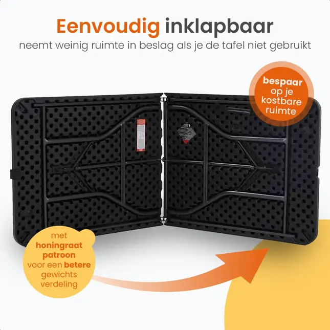 Inklapbare Tafel - Weerbestendig - 180x70x74cm