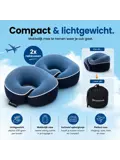 Reissets 2-Pack - Memory Foam - Donkerblauw