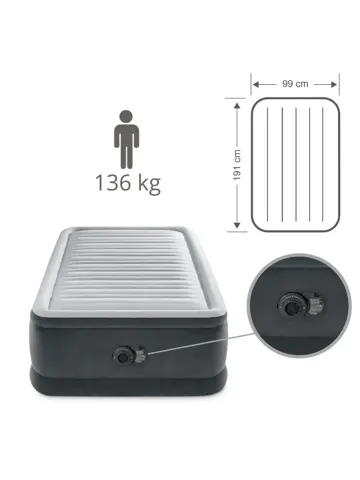 Luchtbed - Intex - 1P - 99x191 + Pomp
