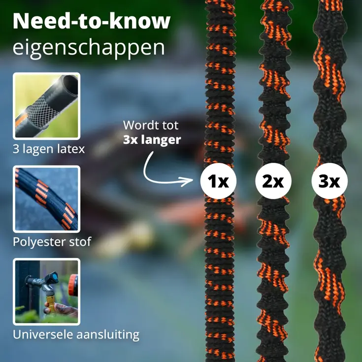 Flexibele Tuinslang - tot 15 meter