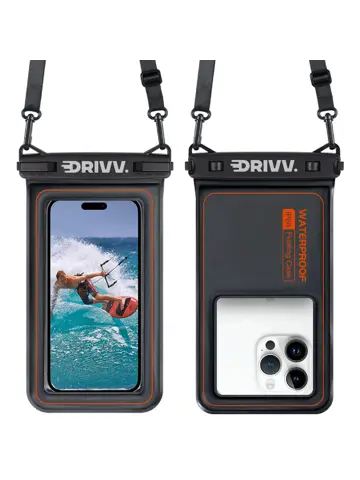 Waterdichte Telefoonhoesje 6.8" Zwart - Drijvend