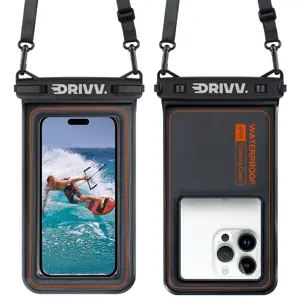 Waterdichte Telefoonhoesje 6.8" Zwart - Drijvend