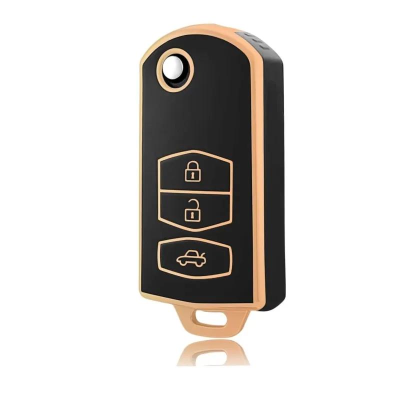 Dutch Shield  Sleutelhoesje  Mazda goud C3  Zwart-Goud