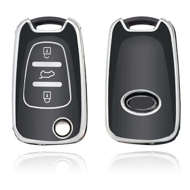 TPU Sleutelhoesje voor Hyundai zwart C3