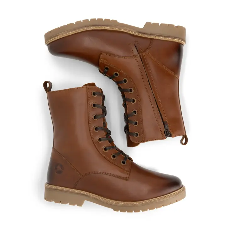 Trysil Dames - Veterboots met rits - Wol gevoerd