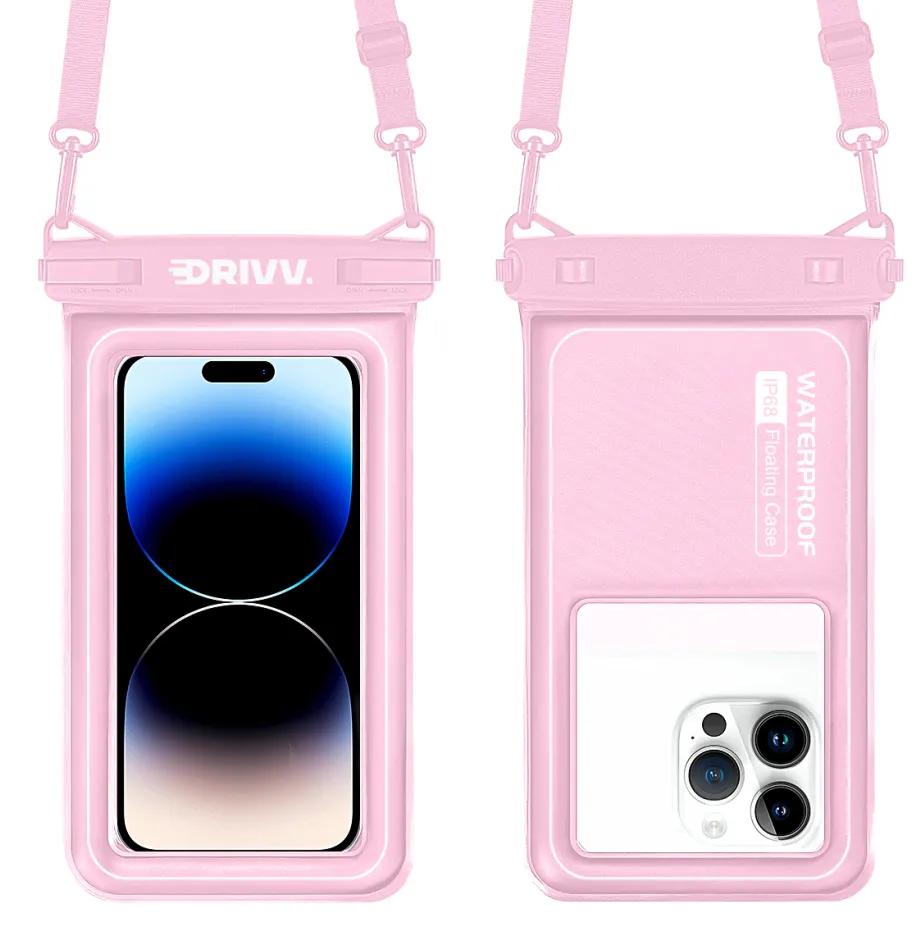 Drivv.  Waterdicht Telefoonhoesje  6.8" Roze  Roze