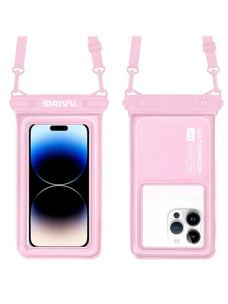 Drivv. Waterdicht Telefoonhoesje - 6.8" Roze