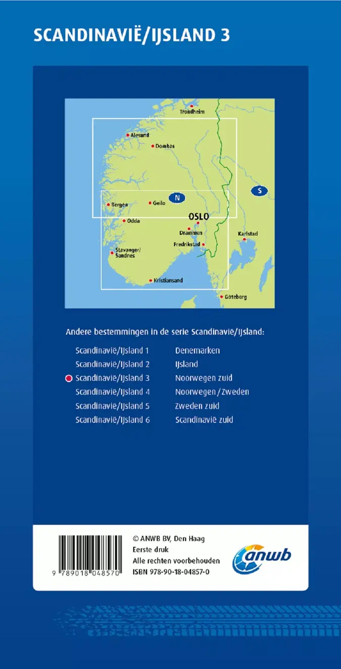 ANWB Wegenkaart Noorwegen-Zuid