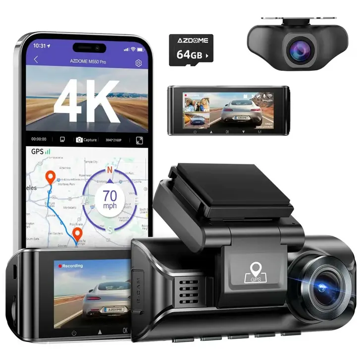 M770 Pro 2CH 4K Wifi GPS 64gb dashcam