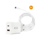 R2B USB-C Kabel 2m met USB-A & USB-C Adapter