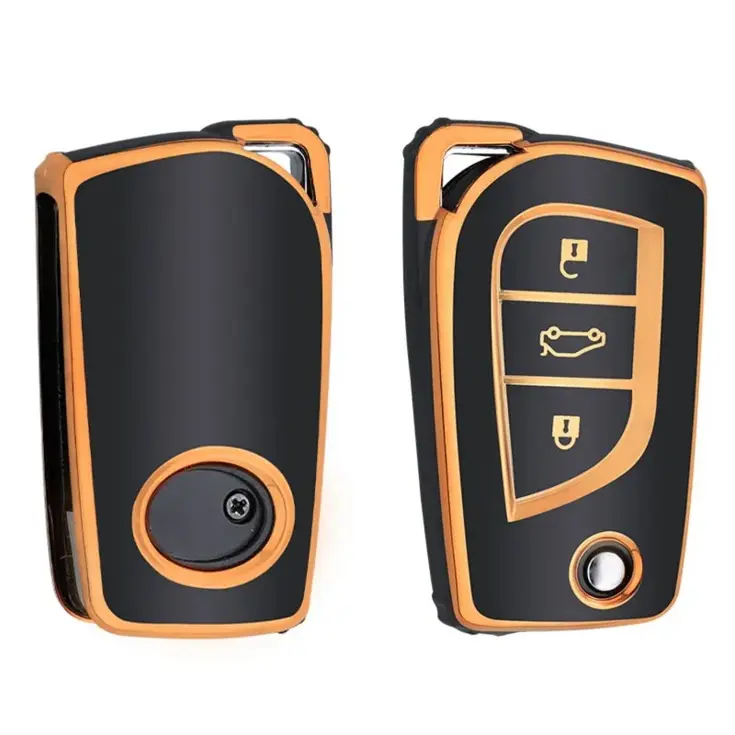 TPU Sleutelhoesje voor Toyota goud C3