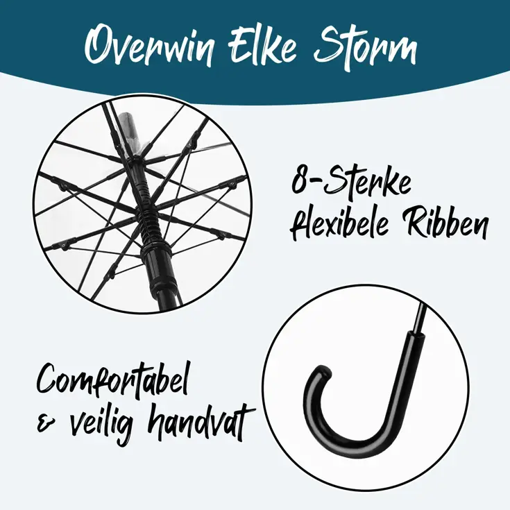 Doorzichtige Koepelparaplu