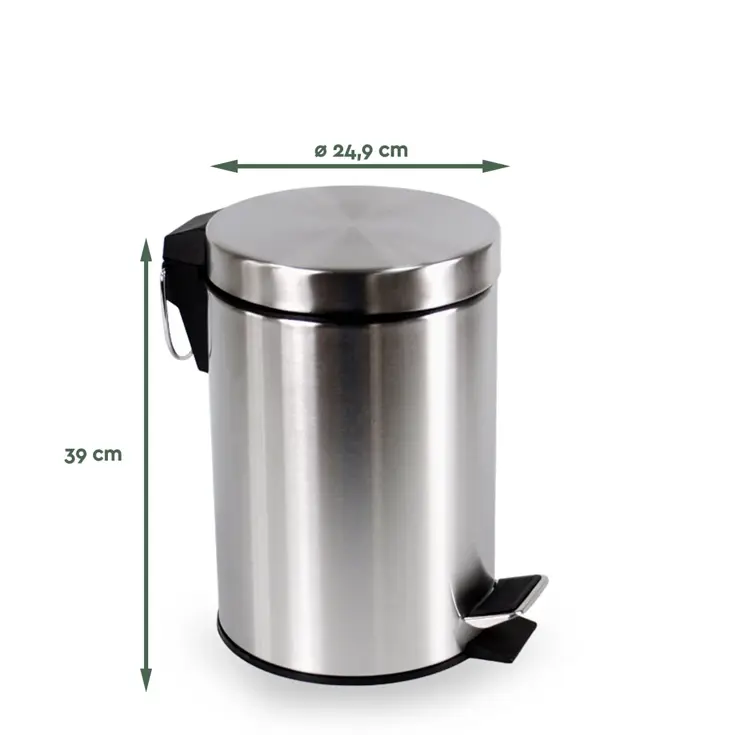 Pedaalemmer 12L – RVS Afvalbak